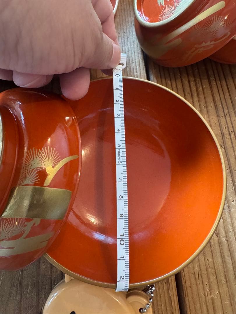 「明治〜大正 骨董 漆器 吸物椀 20客 ■華やか鶴蒔絵 ■箱付き ■送料込み」