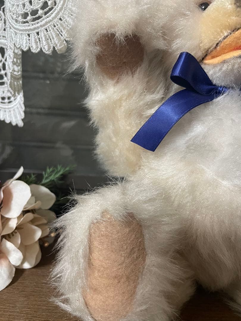 《くまお》ヴィンテージ　テディベア　シュタイフ　ゾッティ　ホワイト