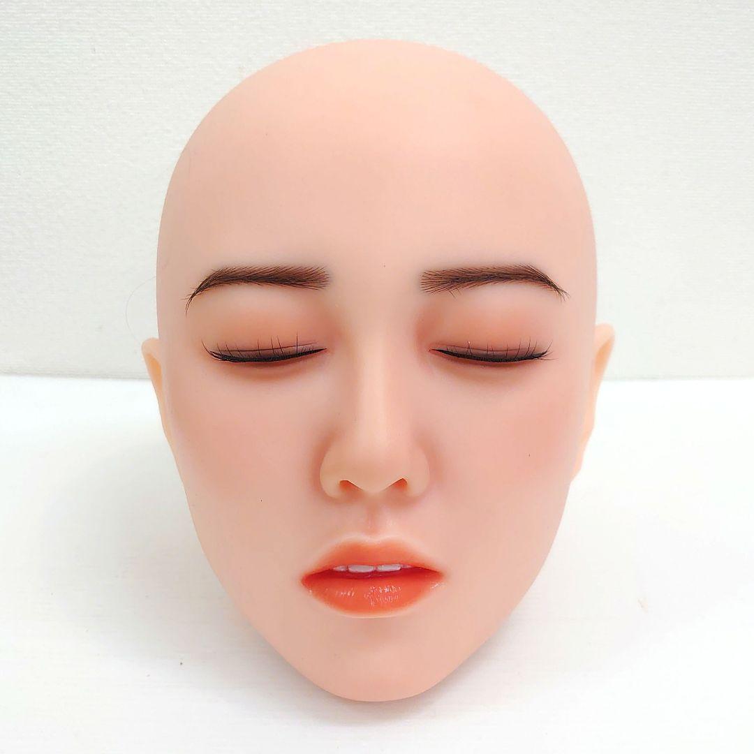 リアルマネキンヘッド ドールヘッド 等身大 シリコン 化粧練習用