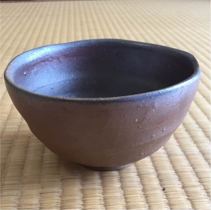 鈴木黄弌作 抹茶茶碗 備前焼
