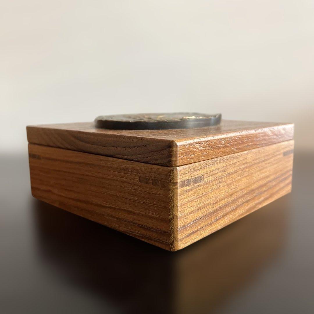 日展参与　彫刻家　三橋國民　彫金　金工　小物入れ　送料無料　総重量496.1g