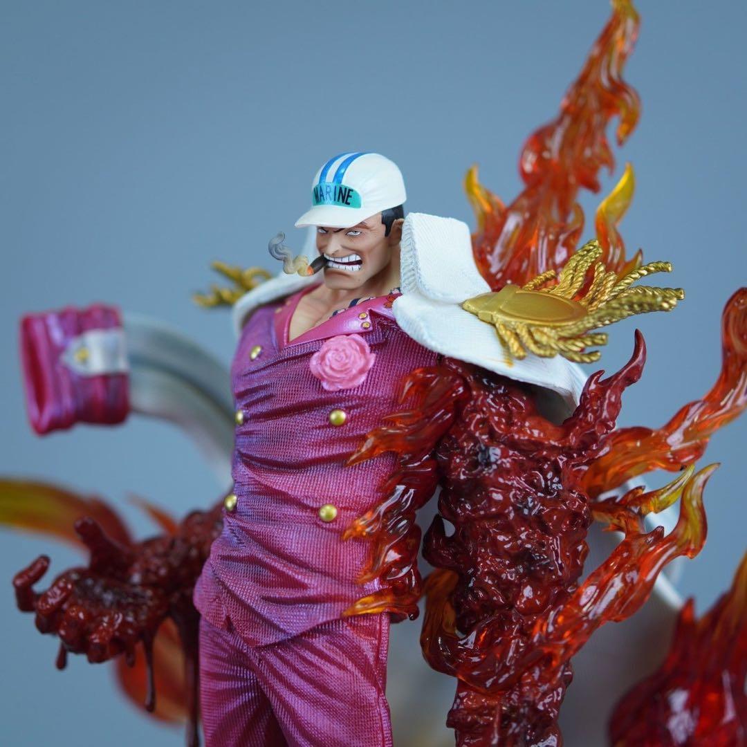 ワンピース　赤犬　サカズキ　赤　フィギュア　海軍大将　ガレージキット
