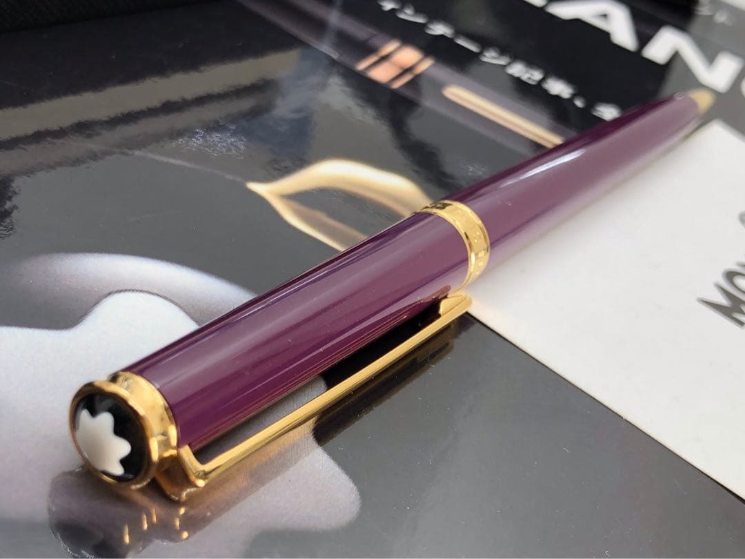 非常にレアなパープル軸※未使用品！稀少軸色！オブリュージュ15280★モンブラン