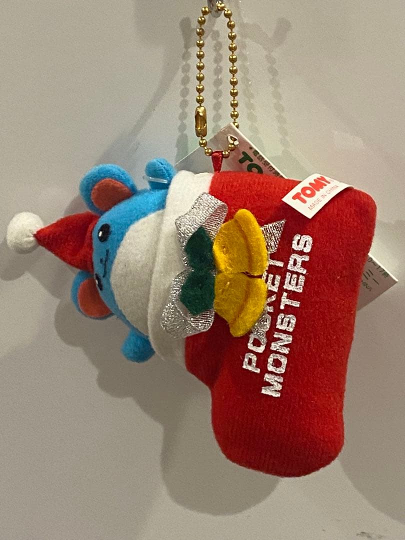 絶版当時物ポケモンオーナメントぬいぐるみ☆マリル/靴下タグ付•新品未開封未展示品