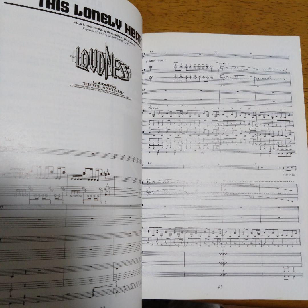 LOUDNESS \"HURRICANE EYES\" スコアブック