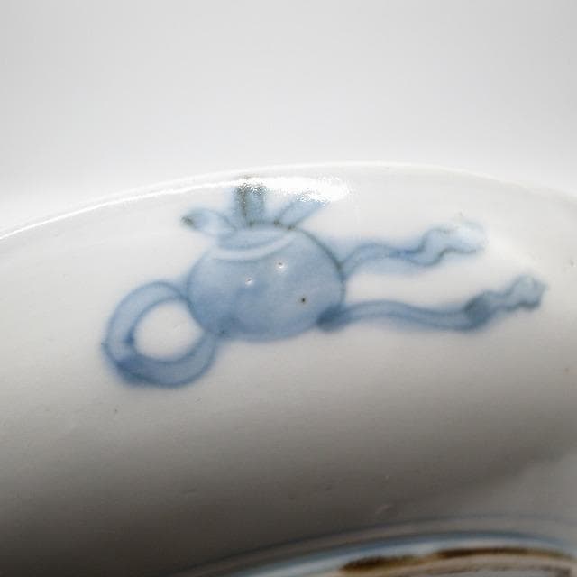 古伊万里　錦手　麒麟の図　八寸皿