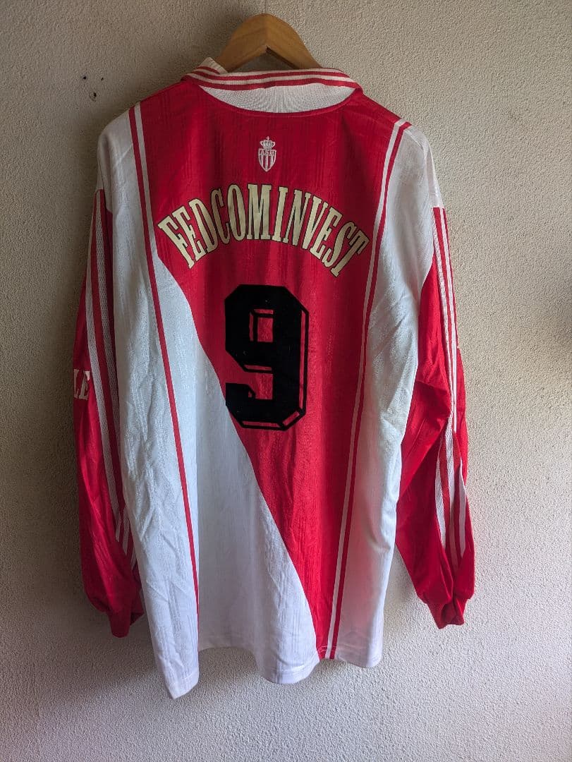90s adidas フットボールウェア　レッド　激レア　モナコ　monaco