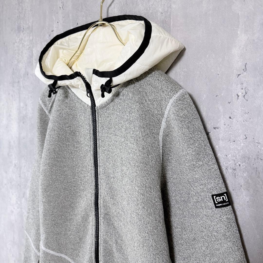 スーパーナチュラル メリノウール 中綿 スウェット上下 セットアップ グレー 黒
