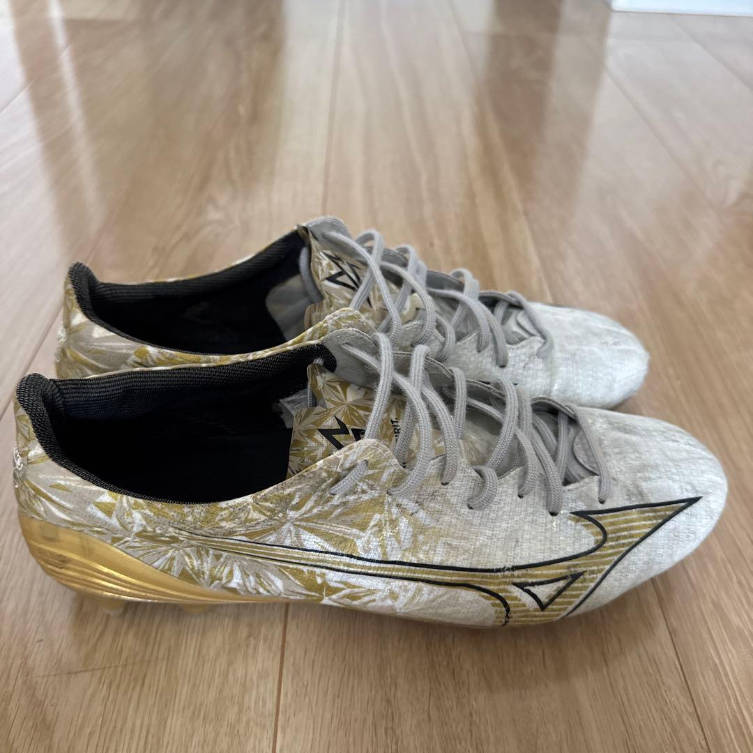 Mizuno サッカーシューズ ホワイト/ゴールド 26.5cm