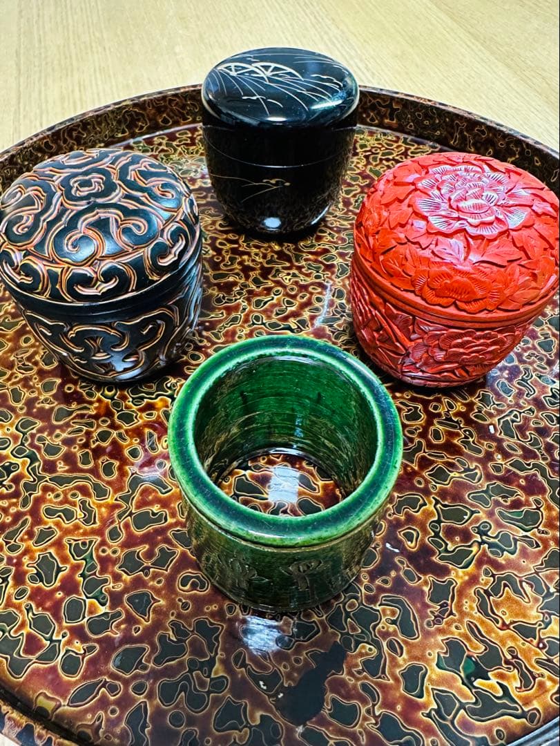 茶道具 棗 と蓋置　4点