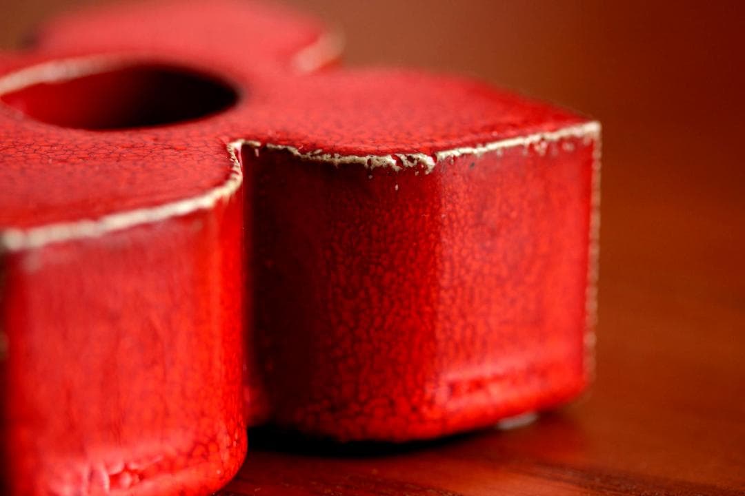 Lisa Larson リサラーソン キャンドルスタンド 赤4