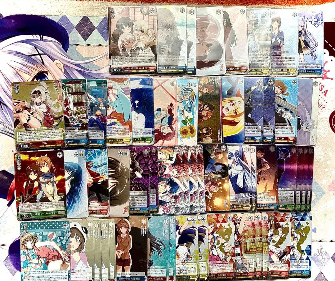 中*島様 ヴァイスシュバルツ引退品　サイン4枚、デッキ6個、RR.SR多数