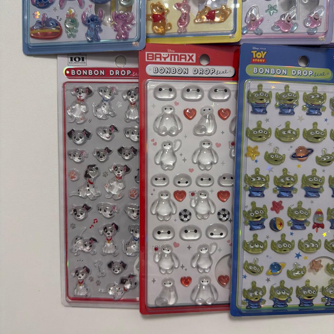 ボンボンドロップシール　ディズニー　大　7種　コンプリート