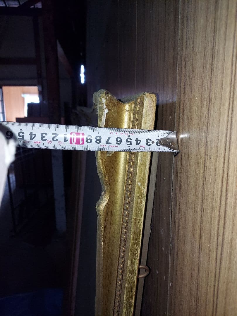 アンティーク額/大型/風合いあり
