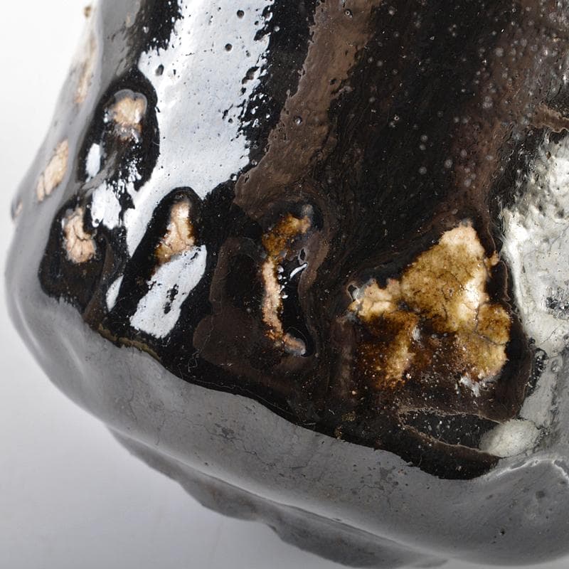 茶道具　尾形乾山造　富士図　黒筒茶碗　極め箱　M　R6620