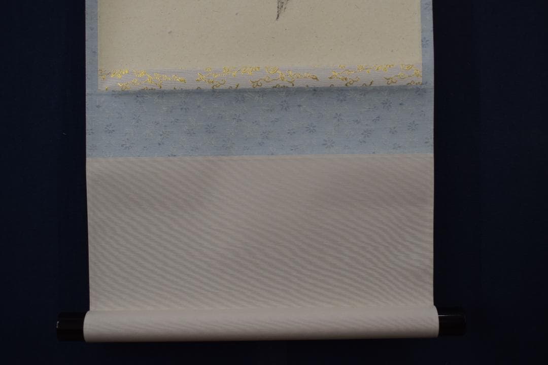 【真作】雄斎/一行書/山花開似錦/茶道具/禅語/掛軸☆宝船☆Y-687　JM