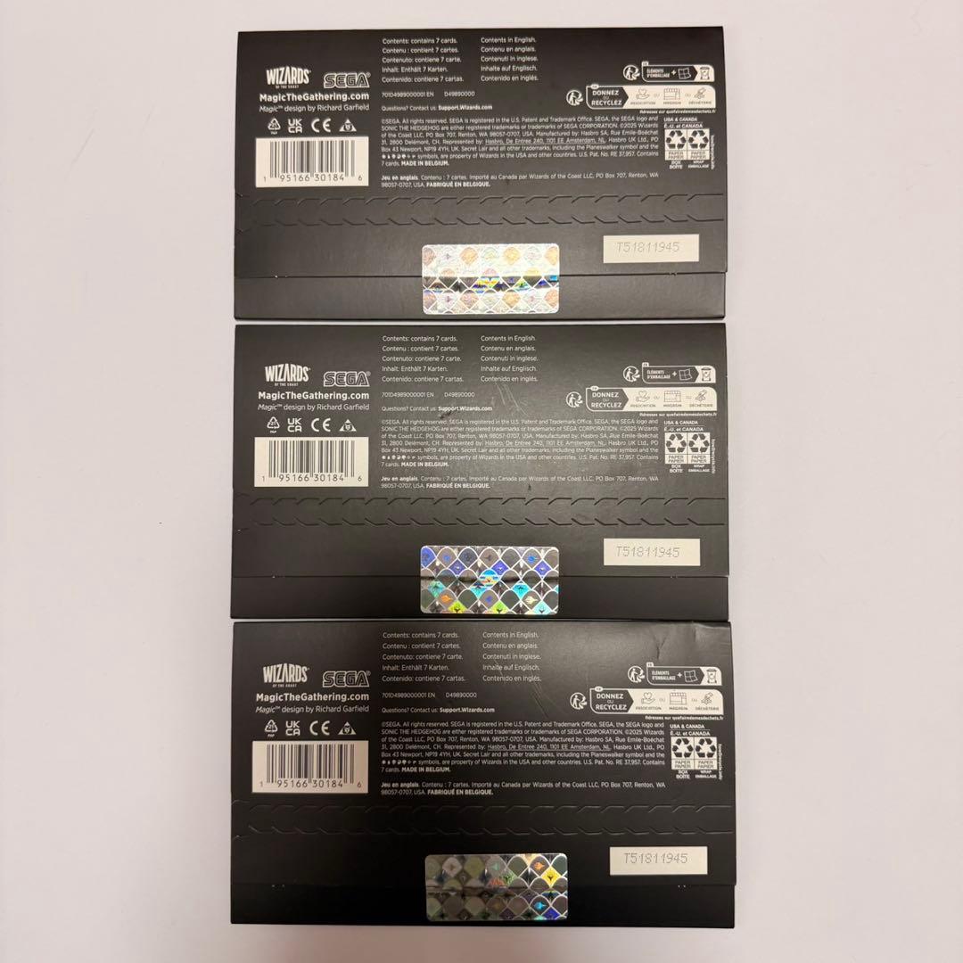 MTG secret lair sonic Friends&Foes 3個セット