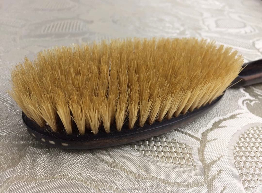 英国アンティーク エドワーディアン時代 エボニー ハンドミラー&ブラシ