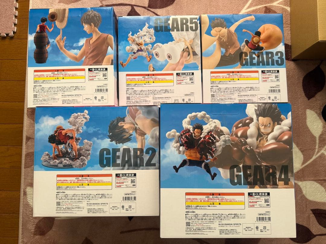 ワンピース一番くじ モンキー・D・ルフィ5体セット