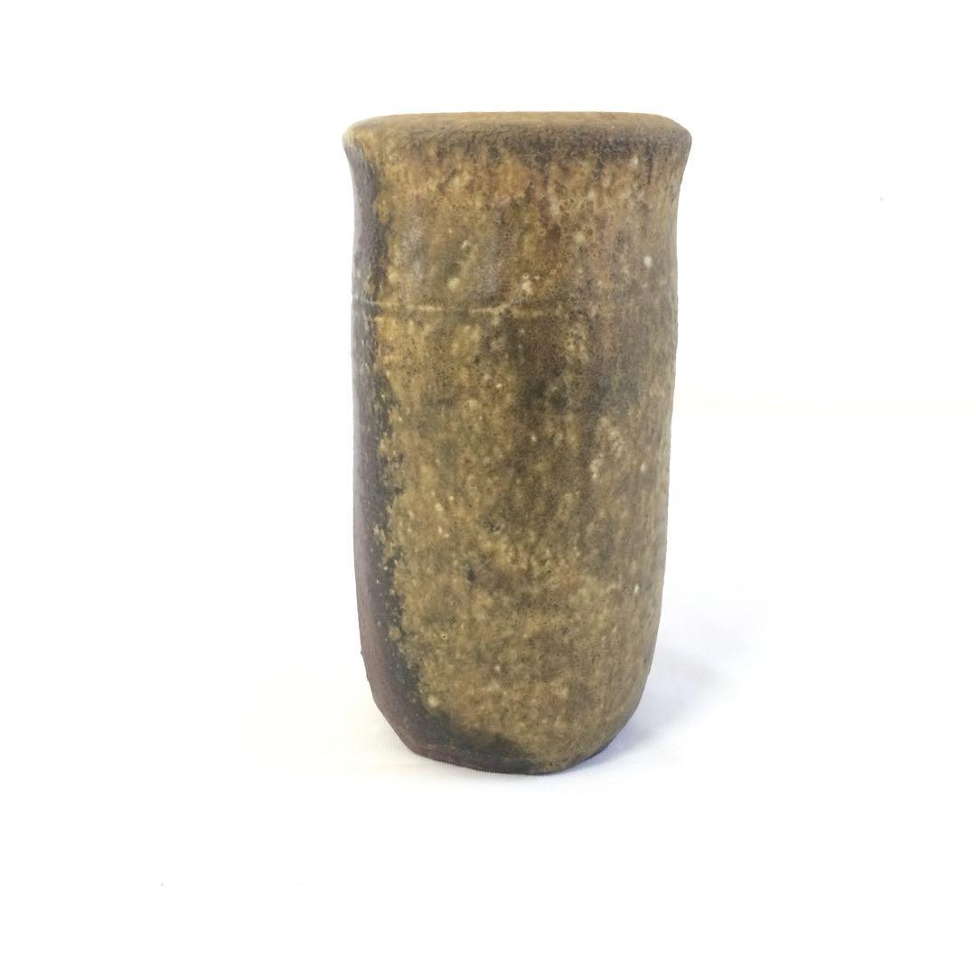 人間国宝 藤原雄作 備前焼 掛花入 供箱付 供布付 茶道具 Y49