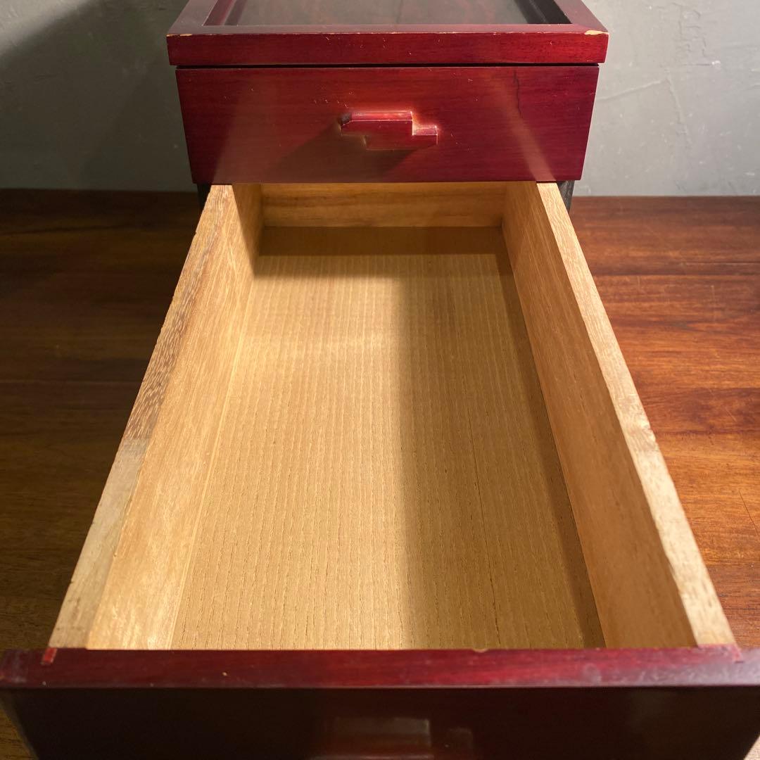 昭和レトロ 三段小引き出し ローズウッド 収納 インテリア 古家具