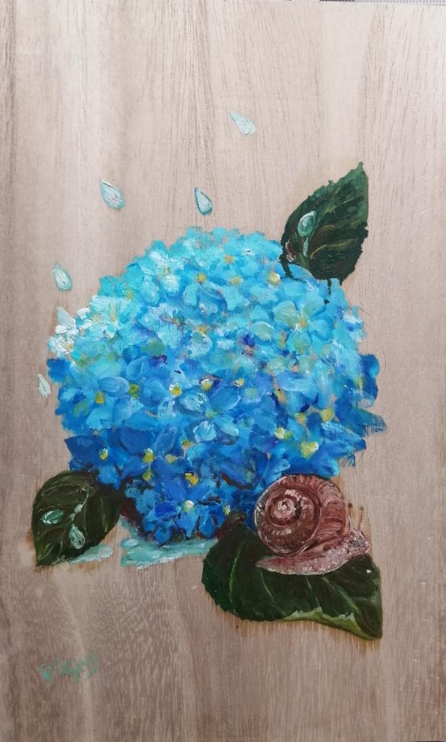 あじさい油絵母の日ギフト