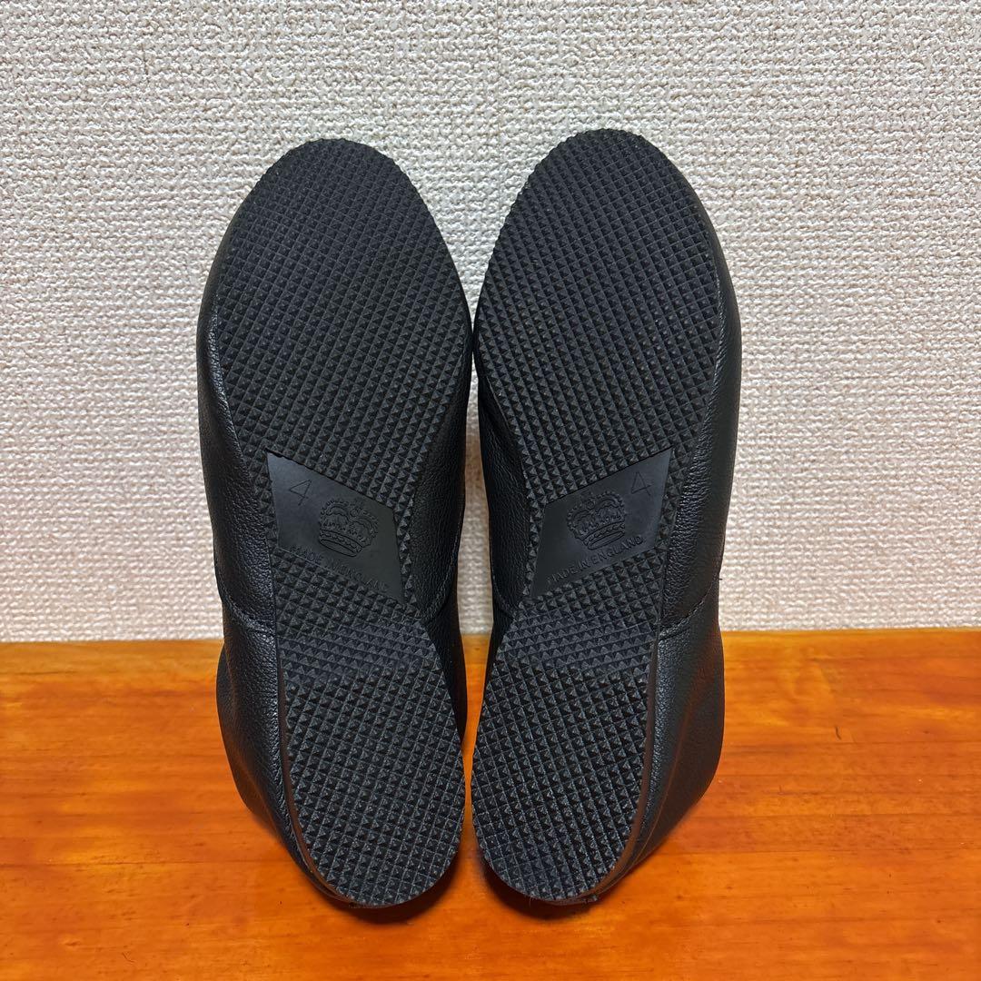 ❀美品 クラウン ジャズ レザー 4 黒 ブラック 23cm