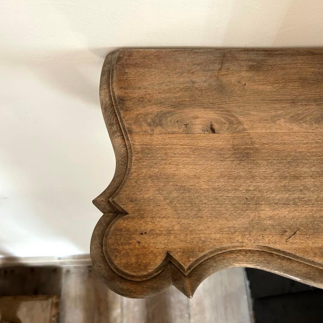 フランス アンティーク ウォールシェルフ 壁掛け棚 木製 無垢材 彫刻　剥離