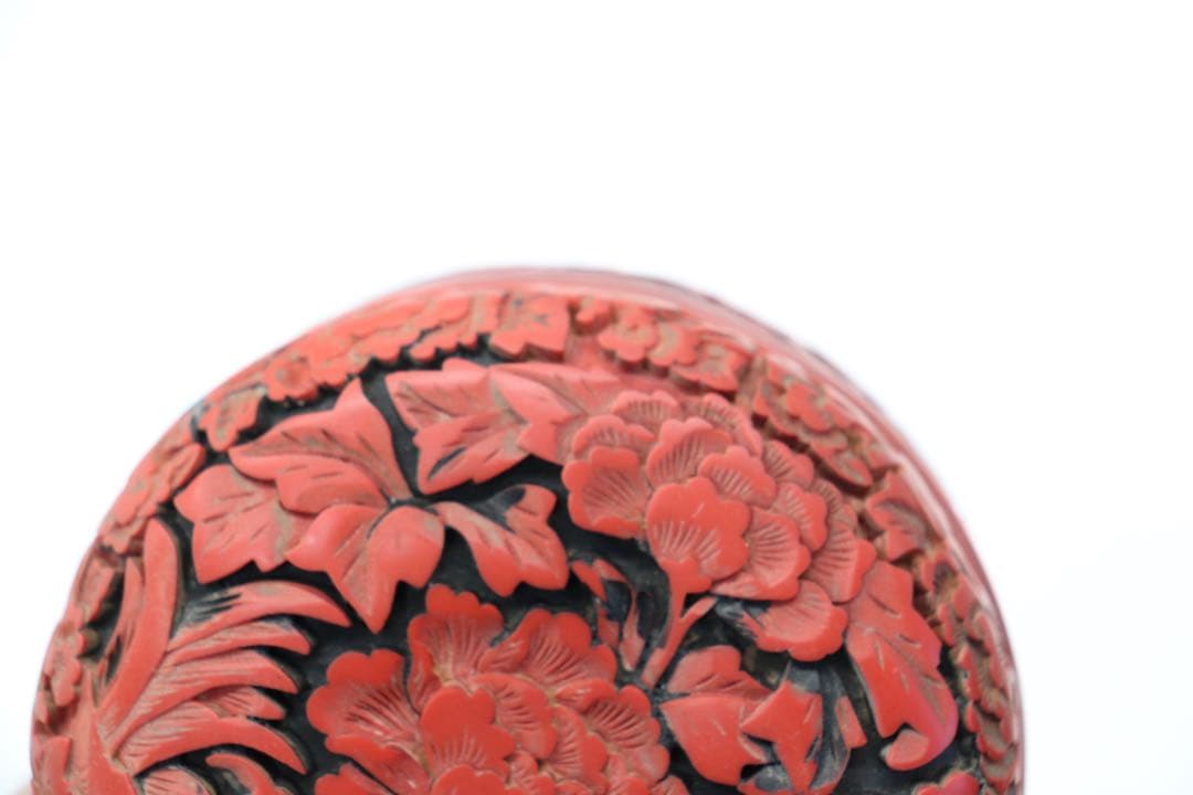 堆朱　蓋物　送料込み0201