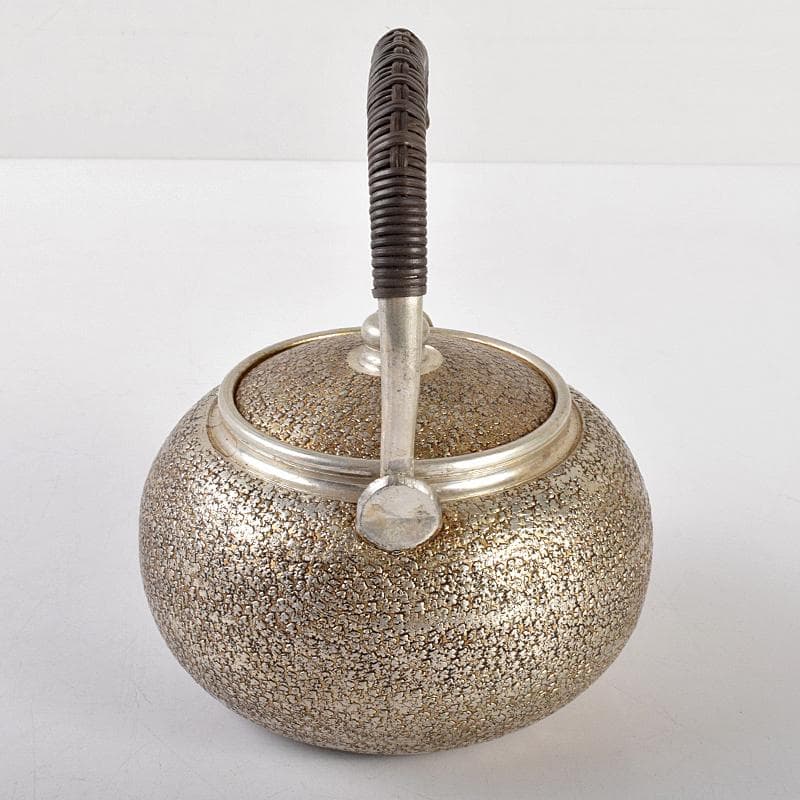 煎茶道具　錫半製　本錫　急須　湯沸し　約337g　時代箱付　M　R5063