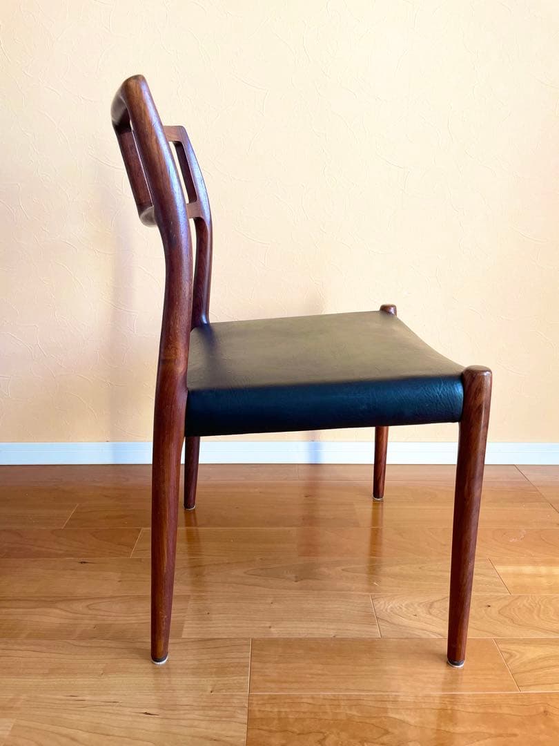 傷有りダイニングチェア4脚デンマークニールス・モラーチーク材 椅子大塚家具リペア