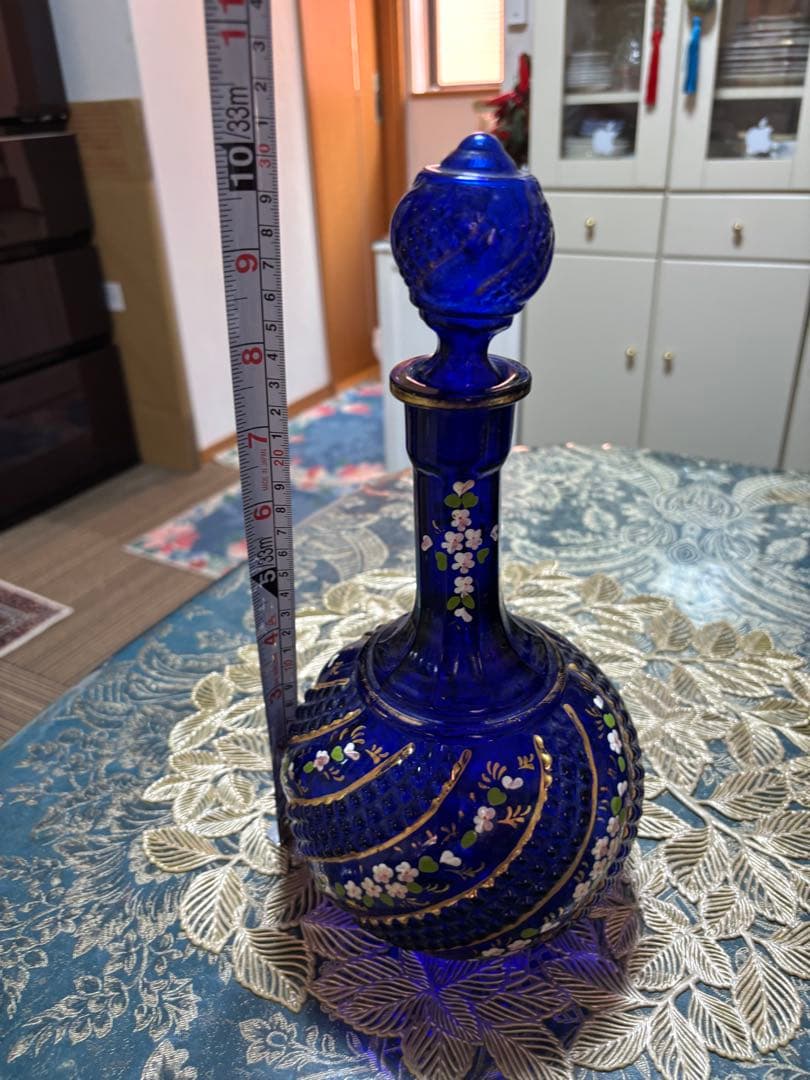 工芸品 BLUE ORIGINAL PERSIAN GLASS HAND MADE