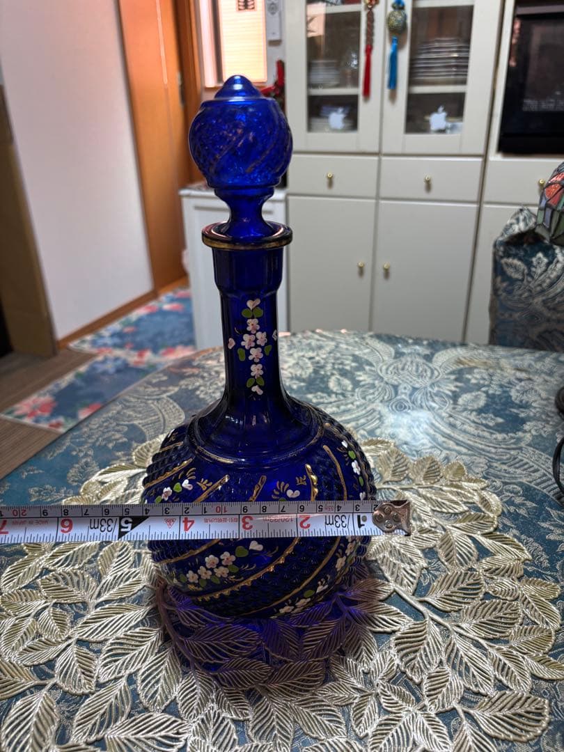 工芸品 BLUE ORIGINAL PERSIAN GLASS HAND MADE