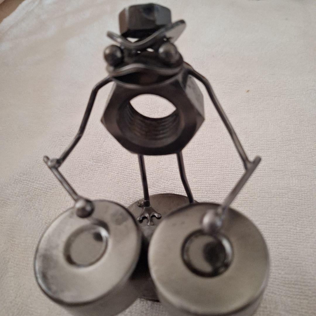 金属製カエル音楽家の8体セット