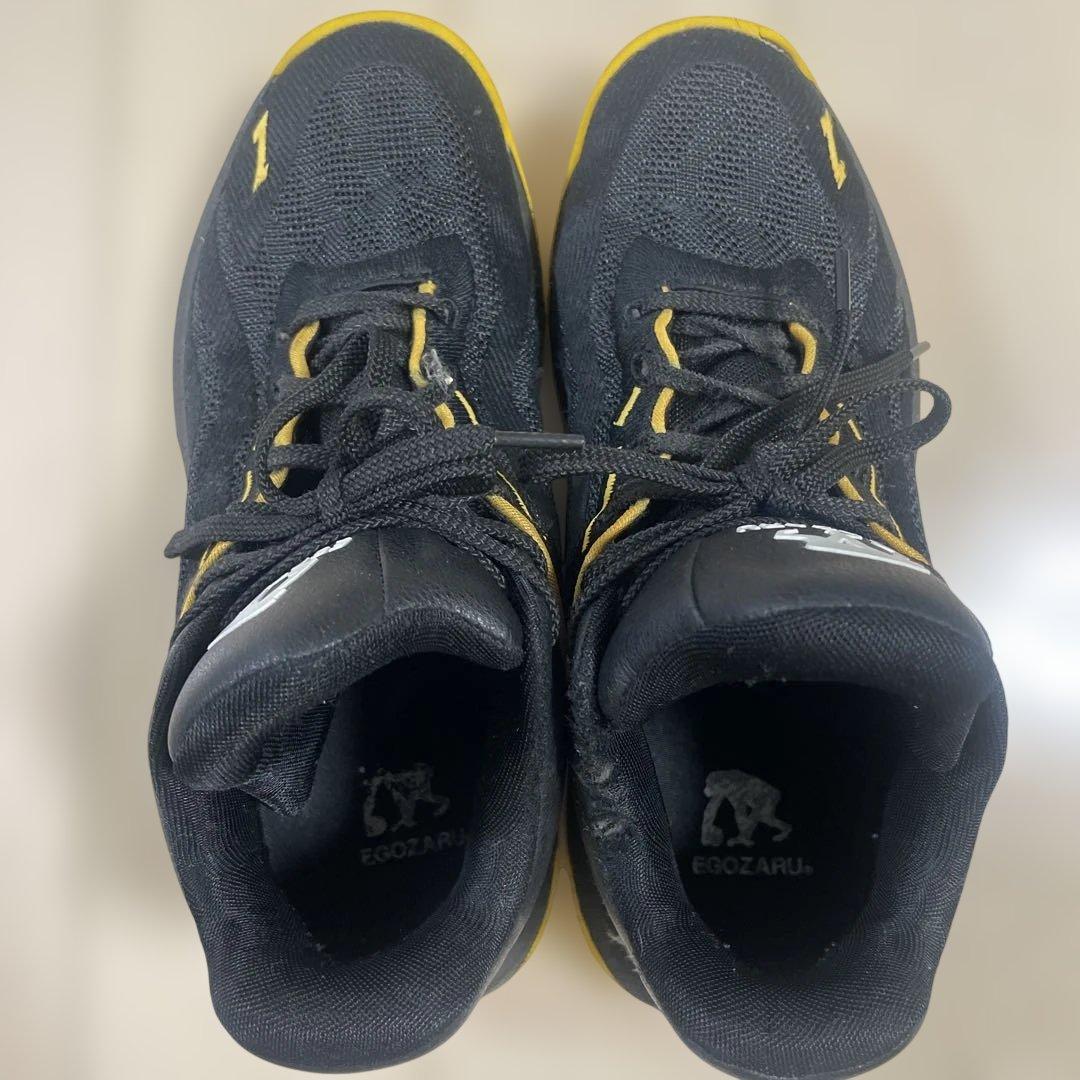 EGOZARU バスケットボールシューズ ブラック/イエロー25.5㎝