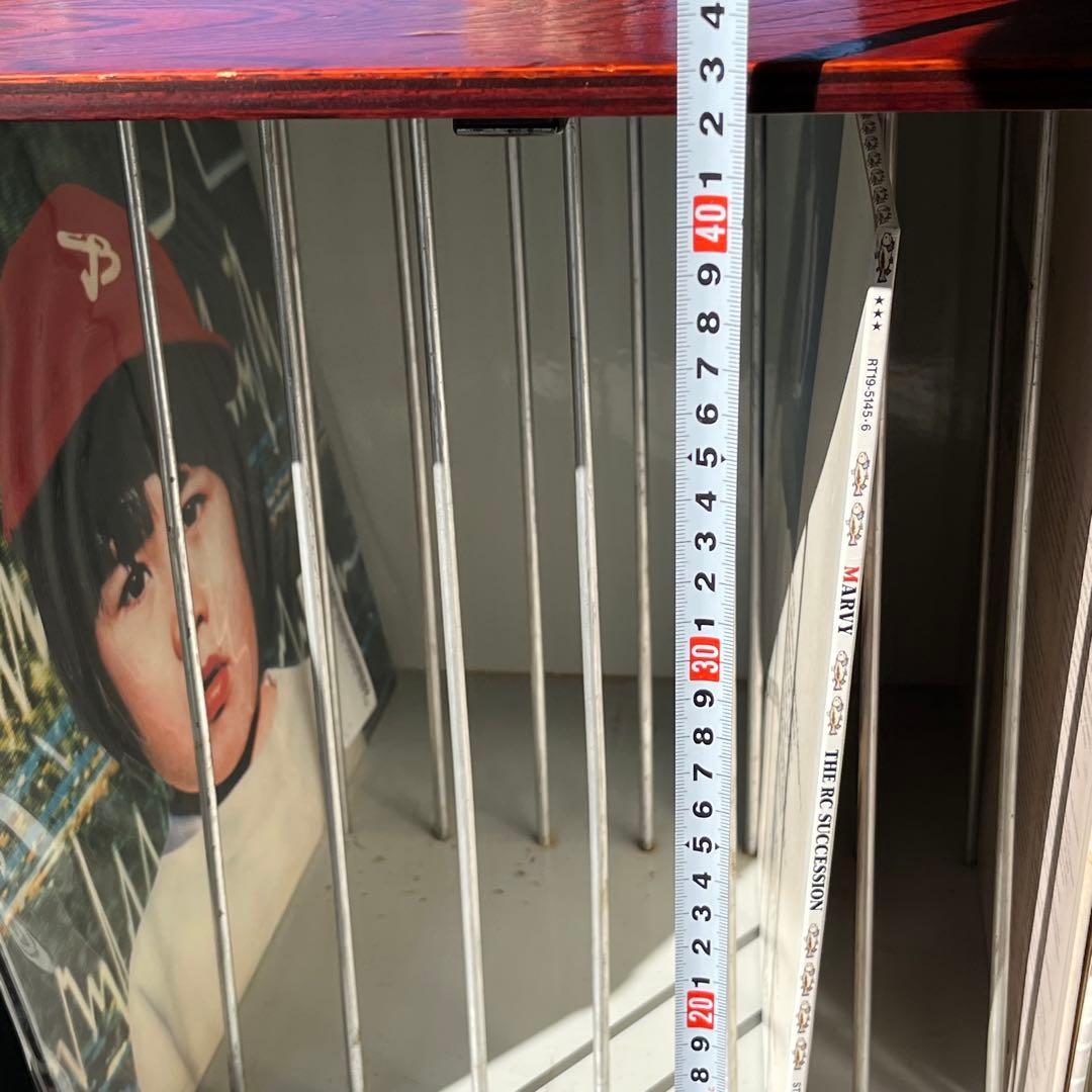 レコードキャビネット・レコードラック 木製ガラス扉・アナログ・ヴィンテージ