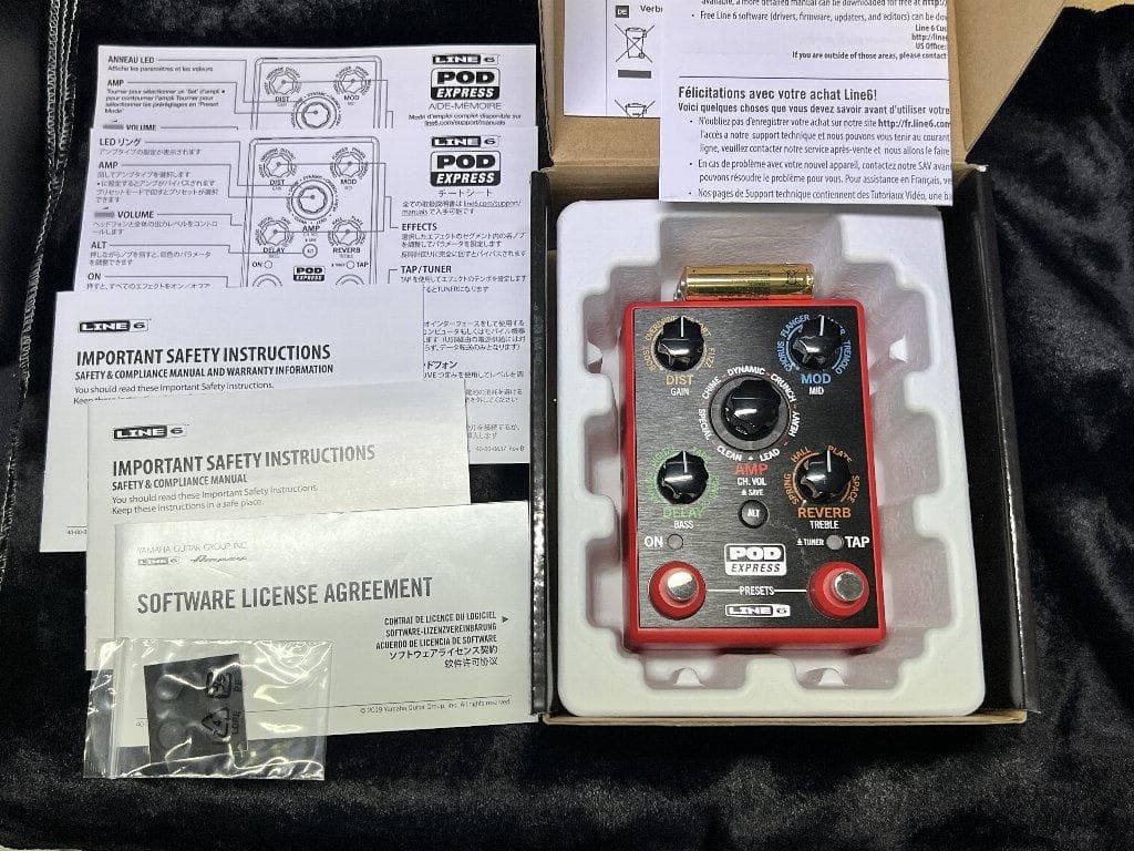 美品　LINE6 POD Express マルチエフェクター 47ページ取説付属