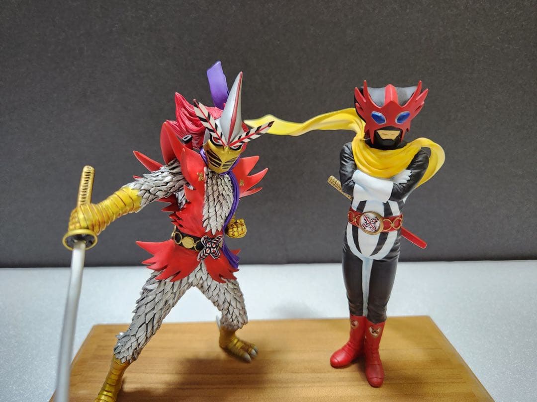 貴重　廃盤　変身忍者嵐&月の輪1/15 石森プロ・東映 海洋堂　プロ完成品　綺麗