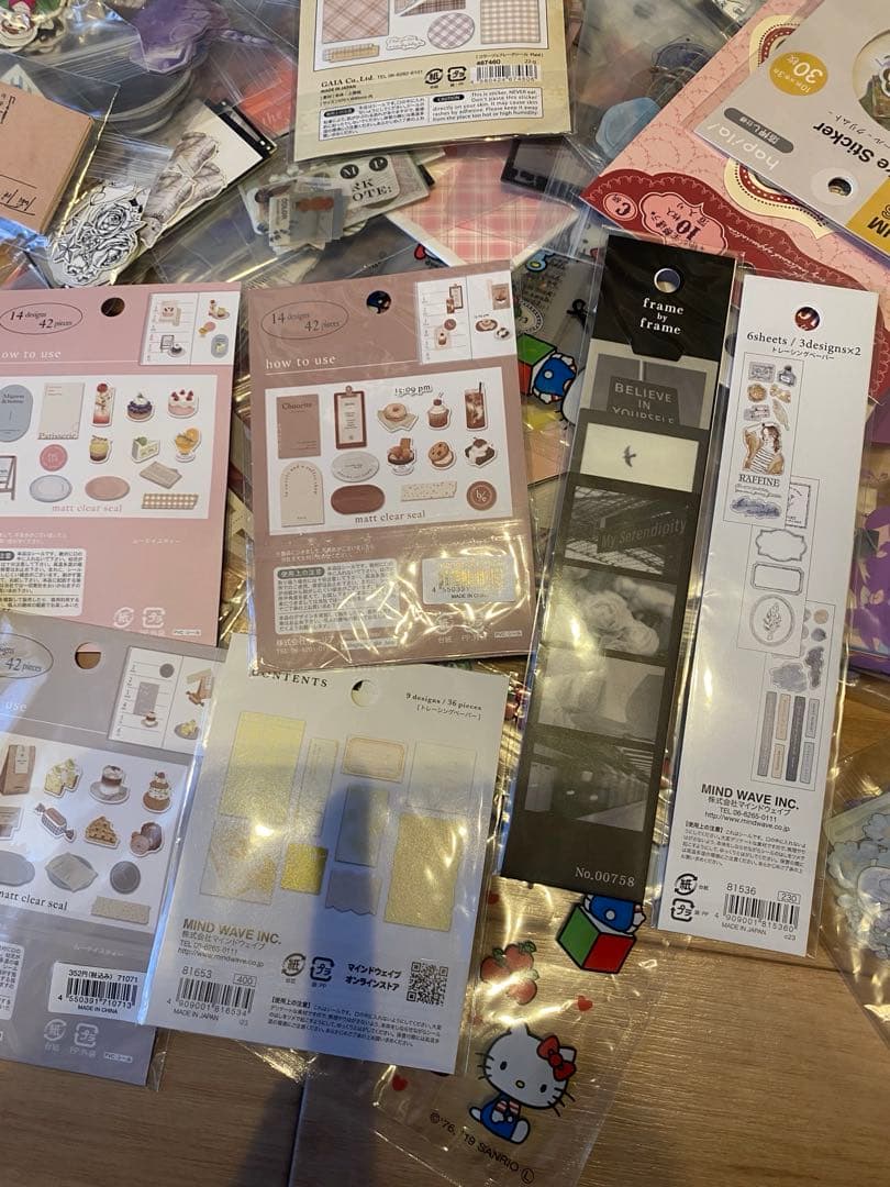コラージュ　マスキングテープ　海外　フレークシール　　素材　シールまとめ売り