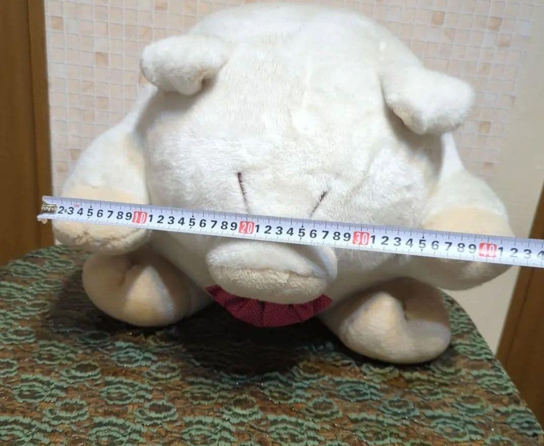 #白くてかわいいもの・heart&heart 豚のぬいぐるみ ナカジマ昭和レトロ