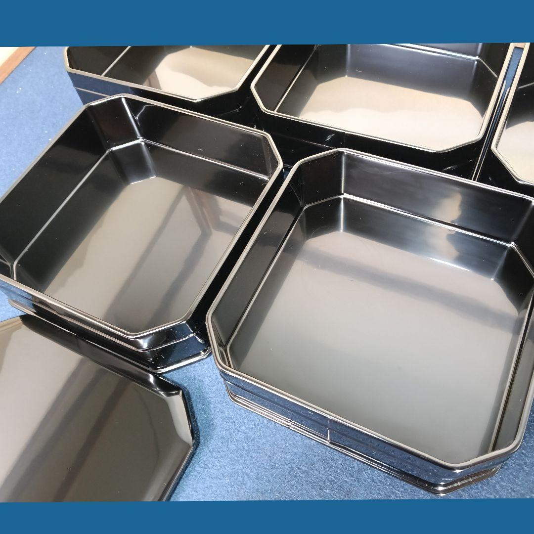 AO7 縁高重 五段重 茶道具 菓子器 懐石 会席 紙箱入 木製漆塗り