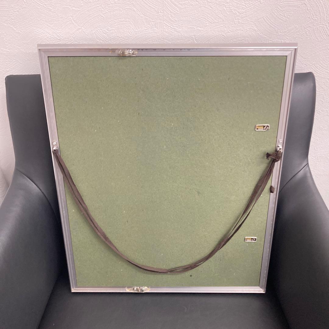 水面の睡蓮と月のアート作品　漆画　アート　美術品