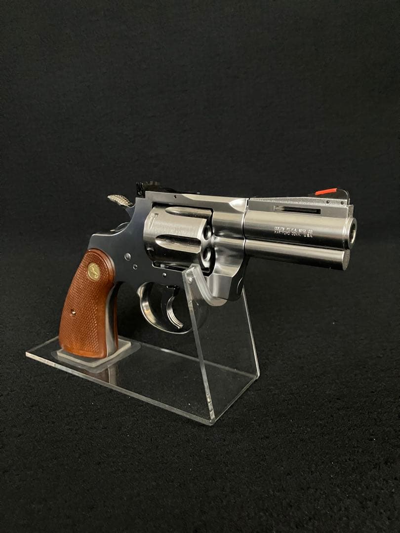 タナカ　コルトパイソン　357マグナム　3インチRモデル　ステンレスフィニッシュ