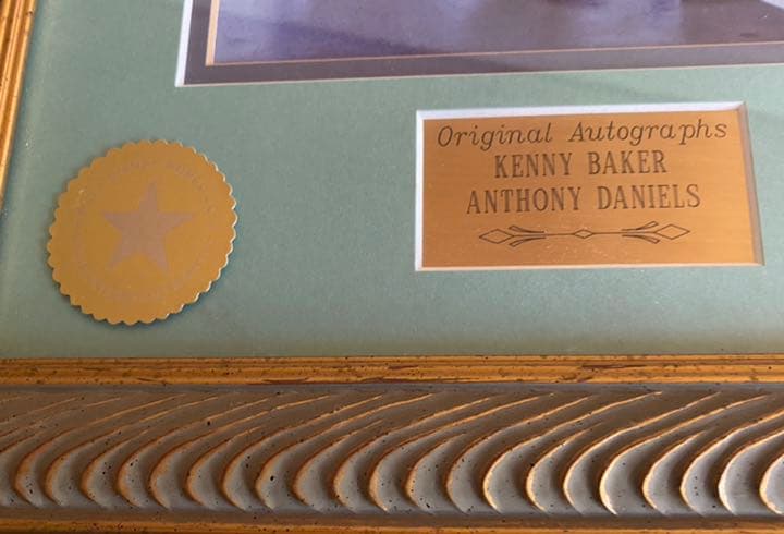 半額　スターウォーズ　C3-PO とR2-D2俳優直筆サイン入り写真　証明付き