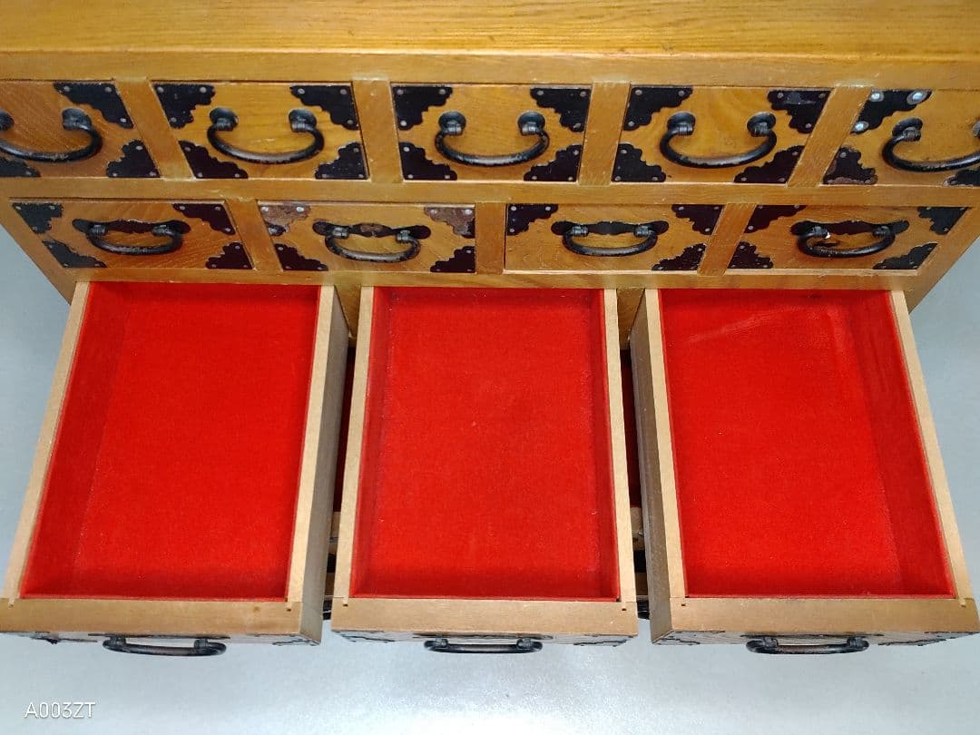 薬箪笥 薬箱 小引き出し 小物入れ 昭和レトロ 5段 17杯