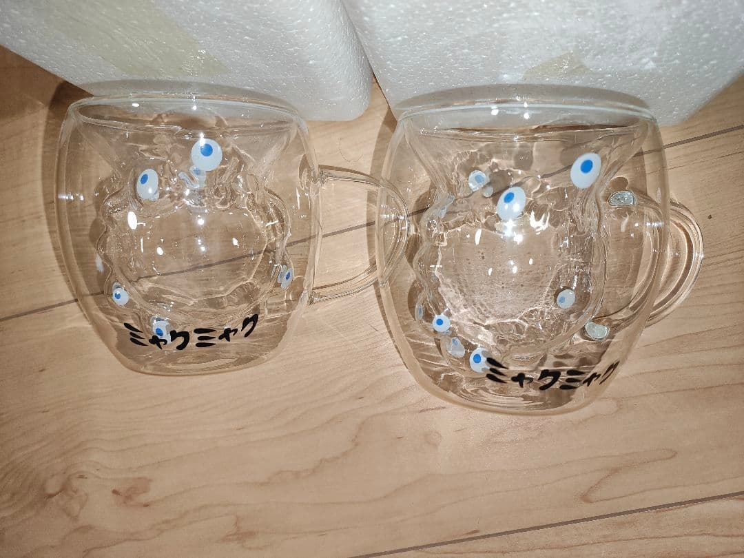 2点　ダブルウォールグラス　グラス コップ ミャク