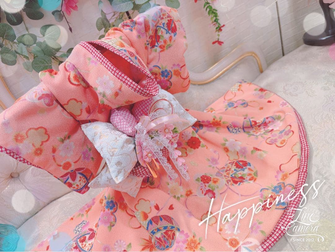 B411.pon2pan2☆オーダー☆犬お着物☆2ウェイお着物☆犬お引きずり着物