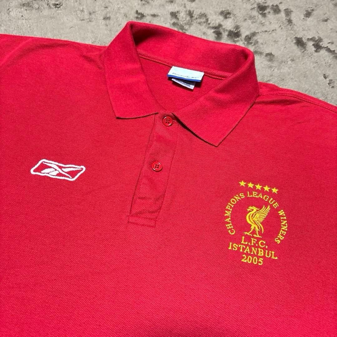 【激レア】リヴァプールFC 2005イスタンブールの奇跡 リーボック ポロシャツ