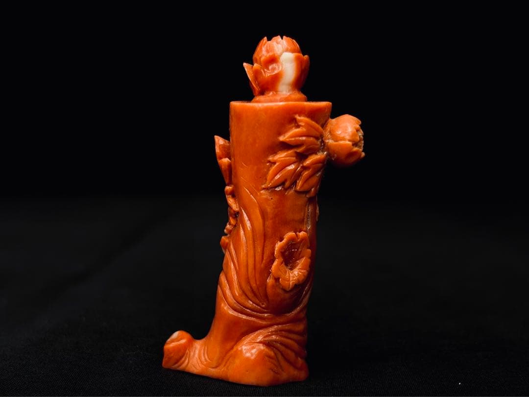 珊瑚　鼻煙壺　清　中国美術　時代物