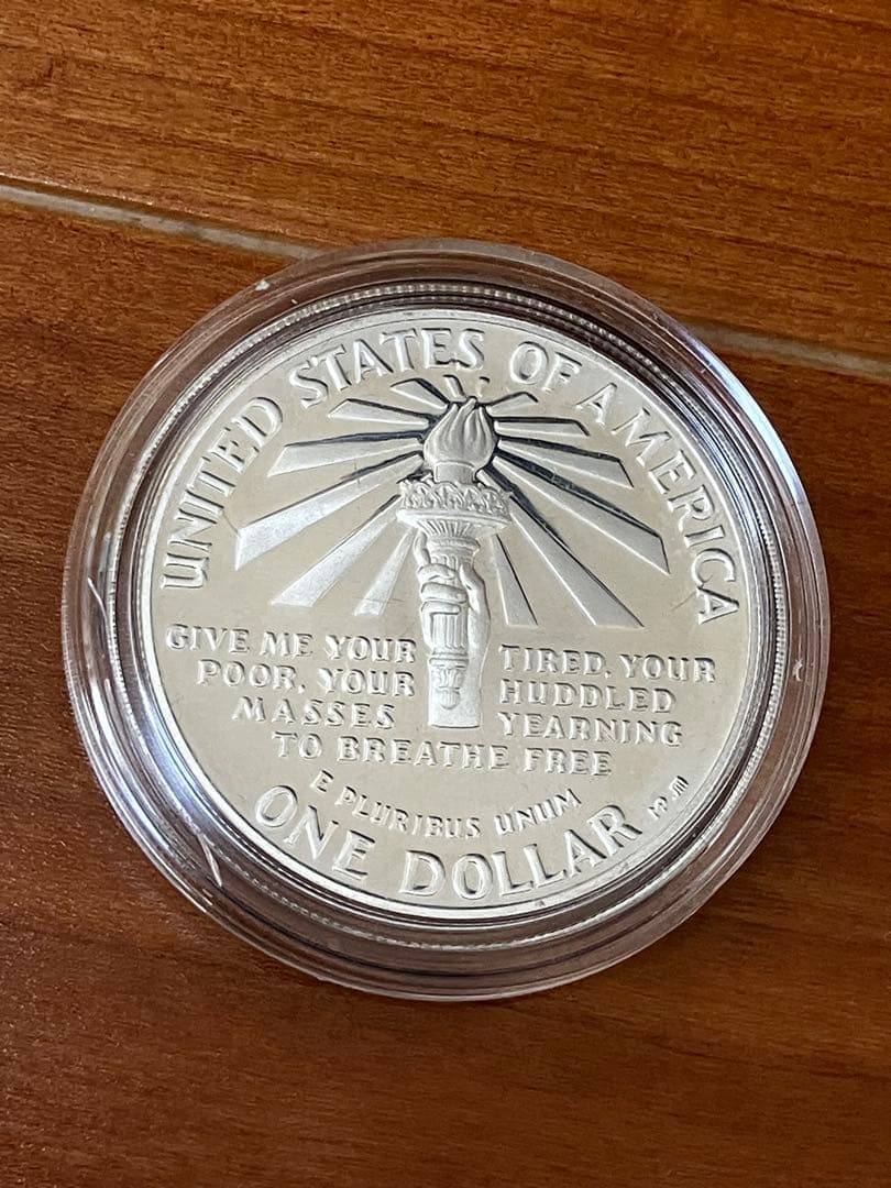 1986 エリス島 自由の女神 1ドル　銀貨　自由の女神